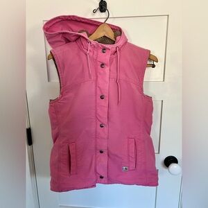 Carhartt Women's Pink Hooded Sherpa-Lined Vest